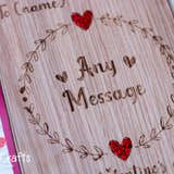 Load image into Gallery viewer, 'Any Message' - wooden Valentines Card craft product