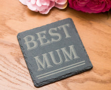 Load image into Gallery viewer, Personalised Slate Drinks Coaster – Gift for Mum, Nan & More