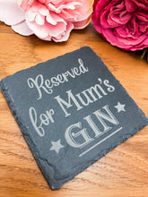 Load image into Gallery viewer, Personalised Slate Drinks Coaster – Gift for Mum, Nan & More