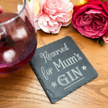 Load image into Gallery viewer, Personalised Slate Drinks Coaster – Gift for Mum, Nan & More