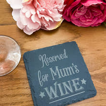 Load image into Gallery viewer, Personalised Slate Drinks Coaster – Gift for Mum, Nan & More