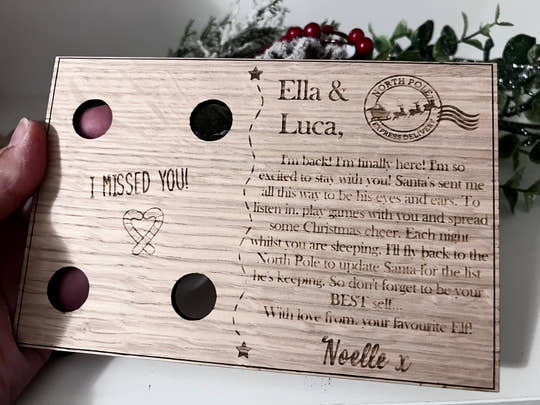 Personalised Elf arrival postcard craft product
