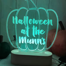 Load image into Gallery viewer, Personalised Pumpkin LED Light up stand craft product