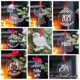 Load image into Gallery viewer, Baby's 1st Christmas Penguin Personalised Tree Decoration craft product