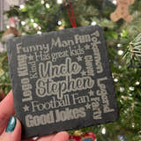 Load image into Gallery viewer, Just for you - Slate Coaster - Any Name - 10 words