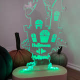 Load image into Gallery viewer, ‘Happy Halloween’ LED Light up stand craft product