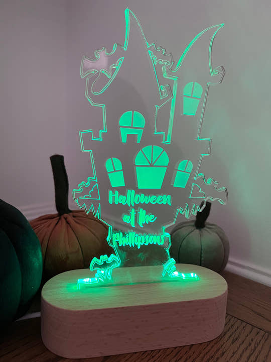 ‘Happy Halloween’ LED Light up stand craft product