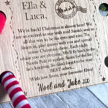Load image into Gallery viewer, Personalised Elf arrival postcard craft product