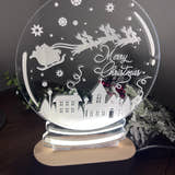 Load image into Gallery viewer, Merry Christmas LED Light up Snowglobe craft product