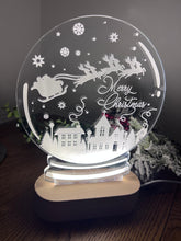 Load image into Gallery viewer, Merry Christmas LED Light up Snowglobe