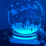 Load image into Gallery viewer, Merry Christmas LED Light up Snowglobe craft product