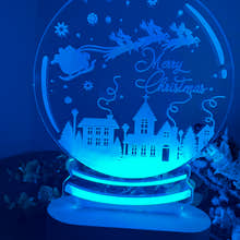 Load image into Gallery viewer, Merry Christmas LED Light up Snowglobe craft product