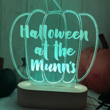 Load image into Gallery viewer, Personalised Pumpkin LED Light up stand craft product