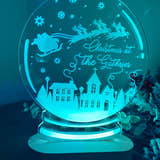 Load image into Gallery viewer, Colour Change Christmas LED Light up Snowglobe - personalised