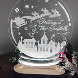 Load image into Gallery viewer, Colour Change Christmas LED Light up Snowglobe - personalised