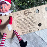 Load image into Gallery viewer, Personalised Elf arrival postcard craft product