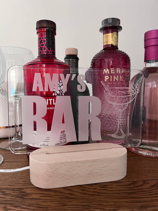 LED Personalised Bar Sign craft product