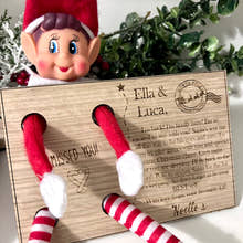 Load image into Gallery viewer, Personalised Elf arrival postcard craft product