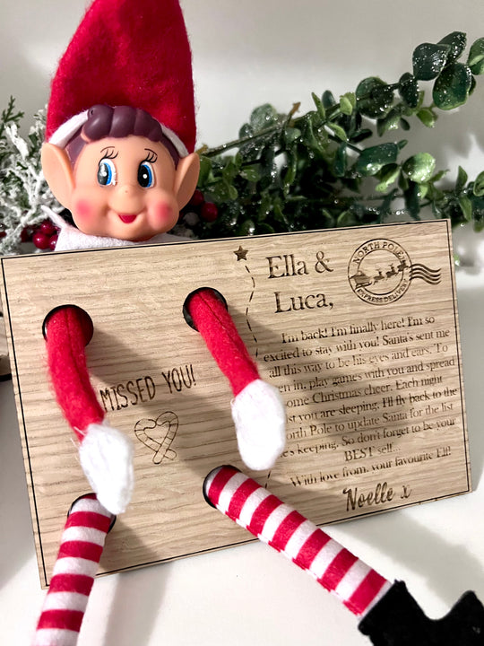 Personalised Elf arrival postcard craft product