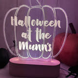 Load image into Gallery viewer, Personalised Pumpkin LED Light up stand craft product