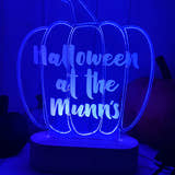 Load image into Gallery viewer, Personalised Pumpkin LED Light up stand craft product