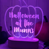 Load image into Gallery viewer, Personalised Pumpkin LED Light up stand craft product