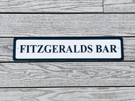 Personalised acrylic name road sign for a new home