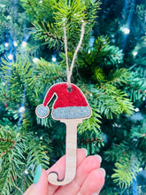 Load image into Gallery viewer, Santa hat ‘Initial’ Christmas Tree Decoration
