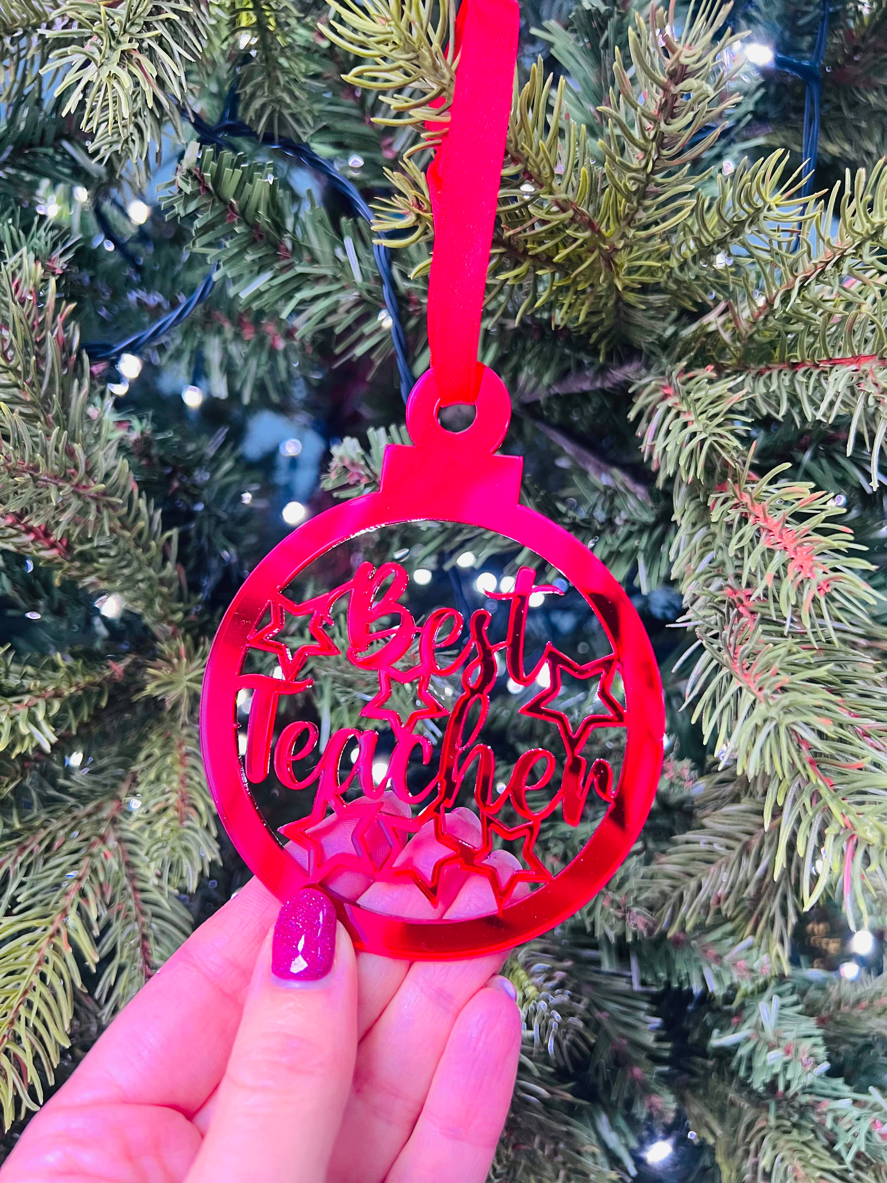Best Teacher - Christmas Tree Decoration craft product