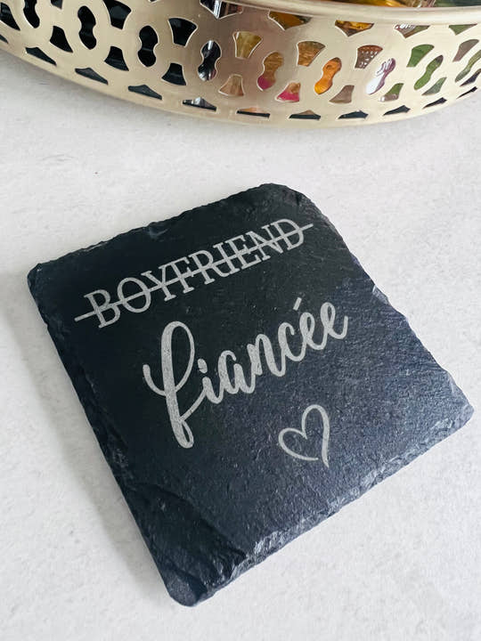 Fiancée - Slate Coaster craft product