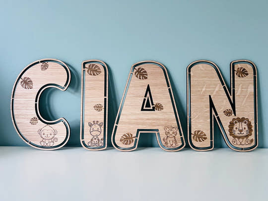 Jungle Themed Wall Letters craft product