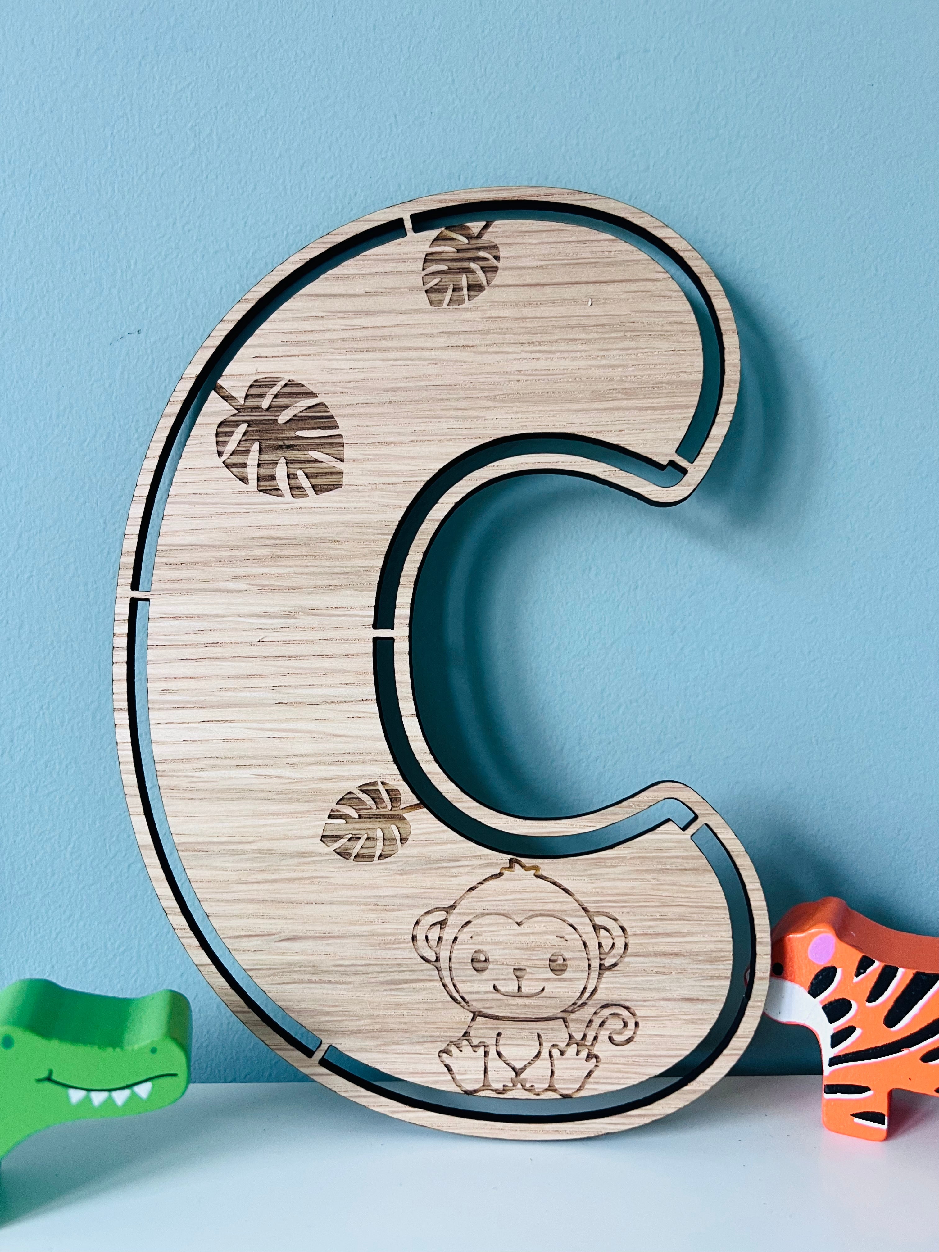 Load image into Gallery viewer, Jungle Themed Wall Letters craft product
