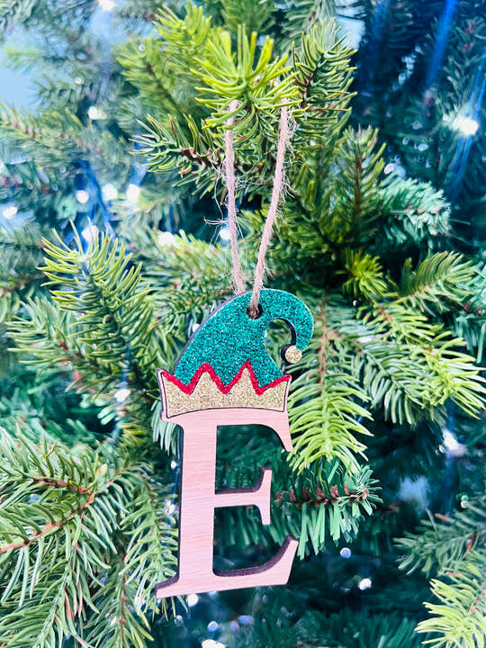 Elf ‘Initial’ Christmas Tree Decoration craft product