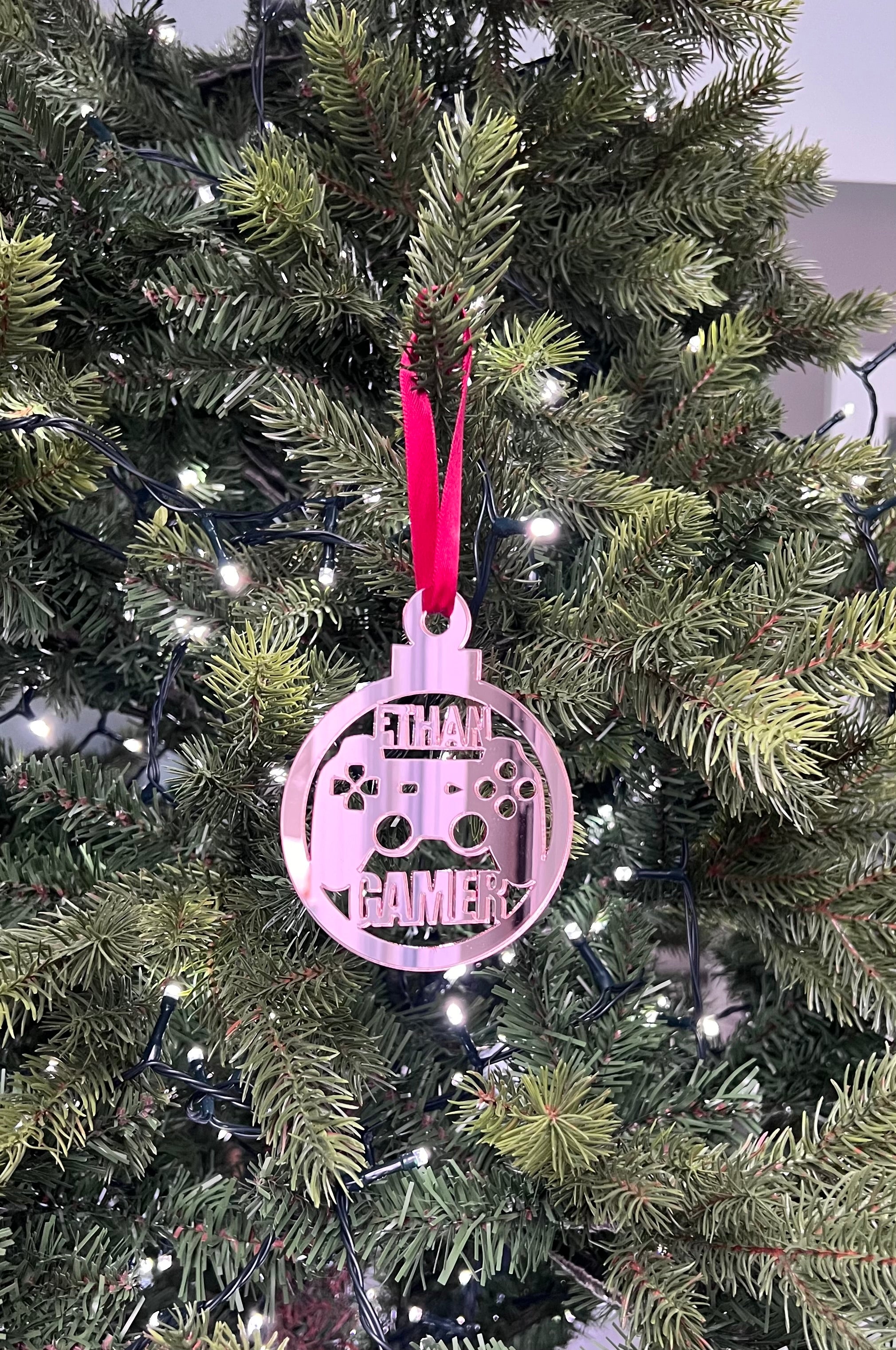 Load image into Gallery viewer, Gamer - 'Any Name' Christmas Tree Decoration craft product
