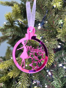 Ballet Dancer - 'Any Name' Christmas Tree Decoration