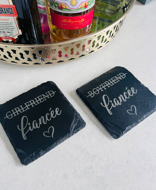 Fiancée - Slate Coaster craft product