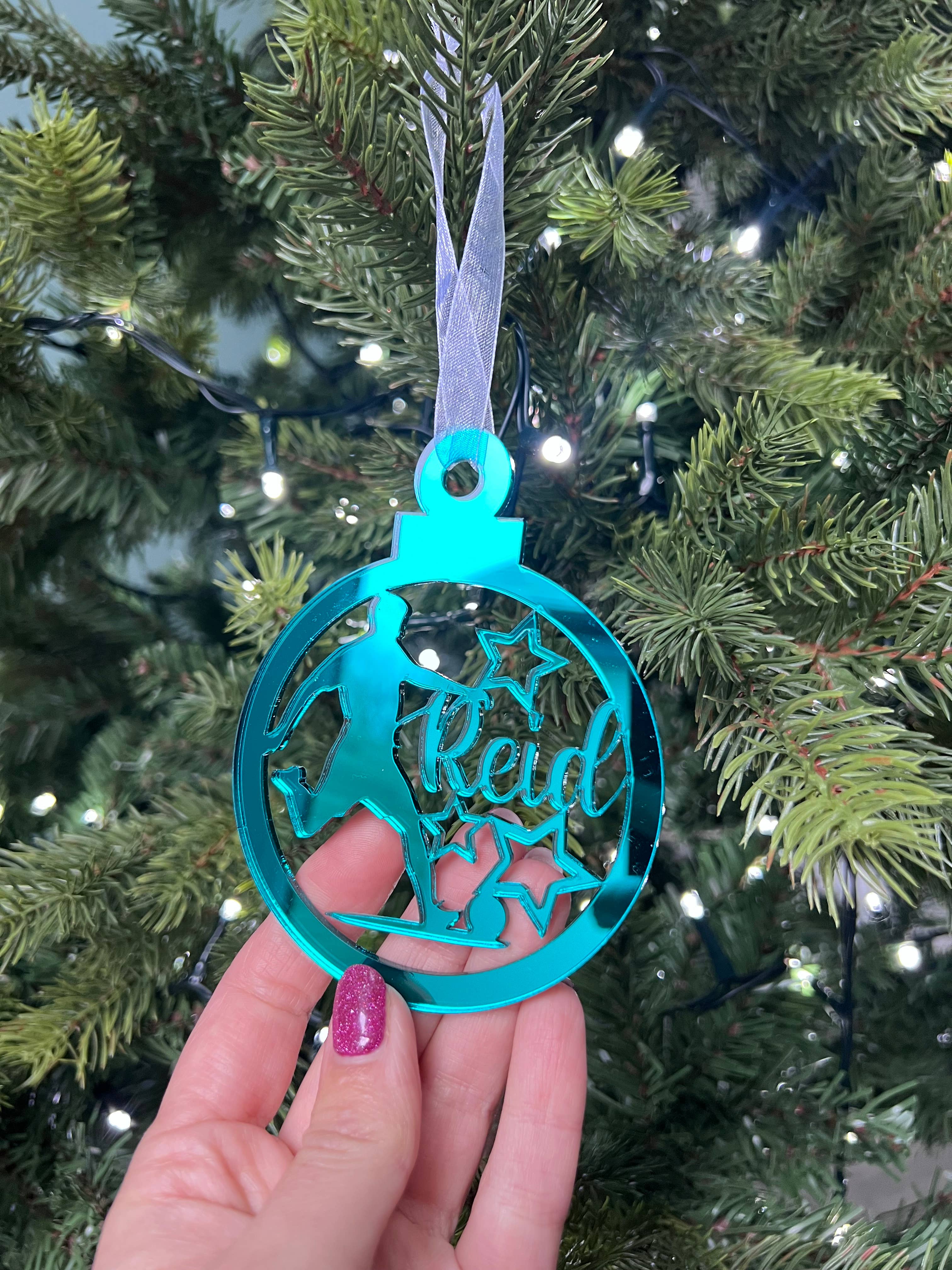 Footballer - 'Any Name' Christmas Tree Decoration craft product
