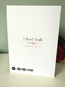 Lyrics Anniversary Card