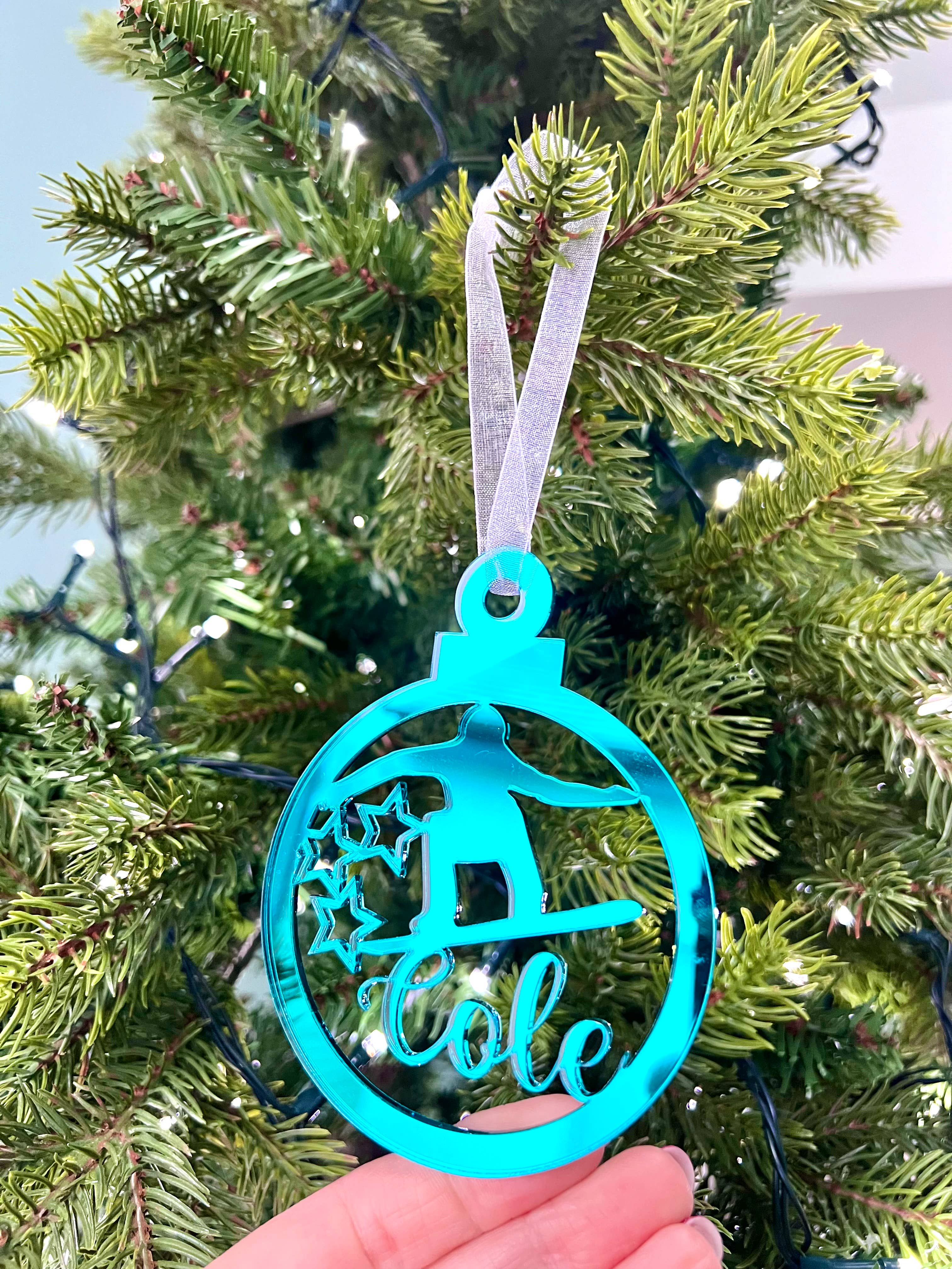 Snowboarder - 'Any Name' Christmas Tree Decoration craft product