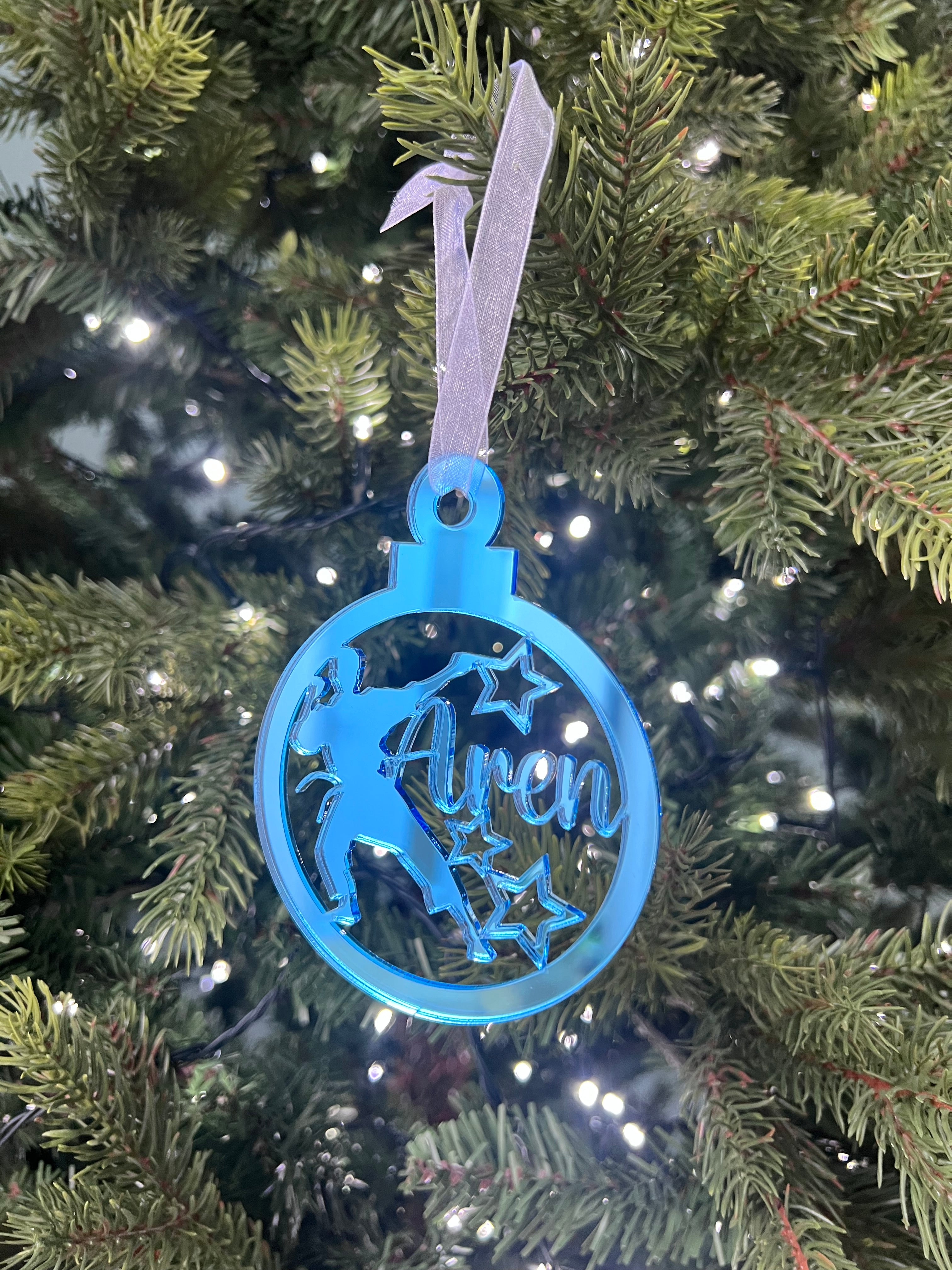 Load image into Gallery viewer, Karate Boy - 'Any Name' Christmas Tree Decoration
