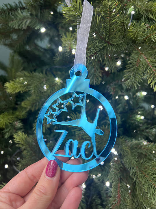 Gymnast - 'Any Name' Christmas Tree Decoration craft product