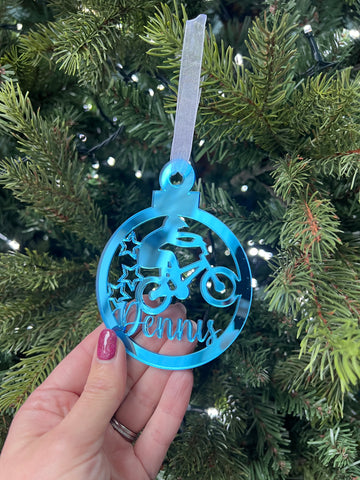 BMX 'Any Name' Christmas Tree Decoration craft product