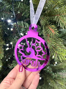 Gymnast - 'Any Name' Christmas Tree Decoration