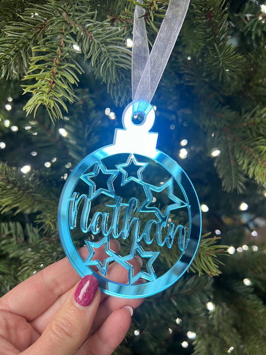 Stars - 'Any Name' Christmas Tree Decoration craft product