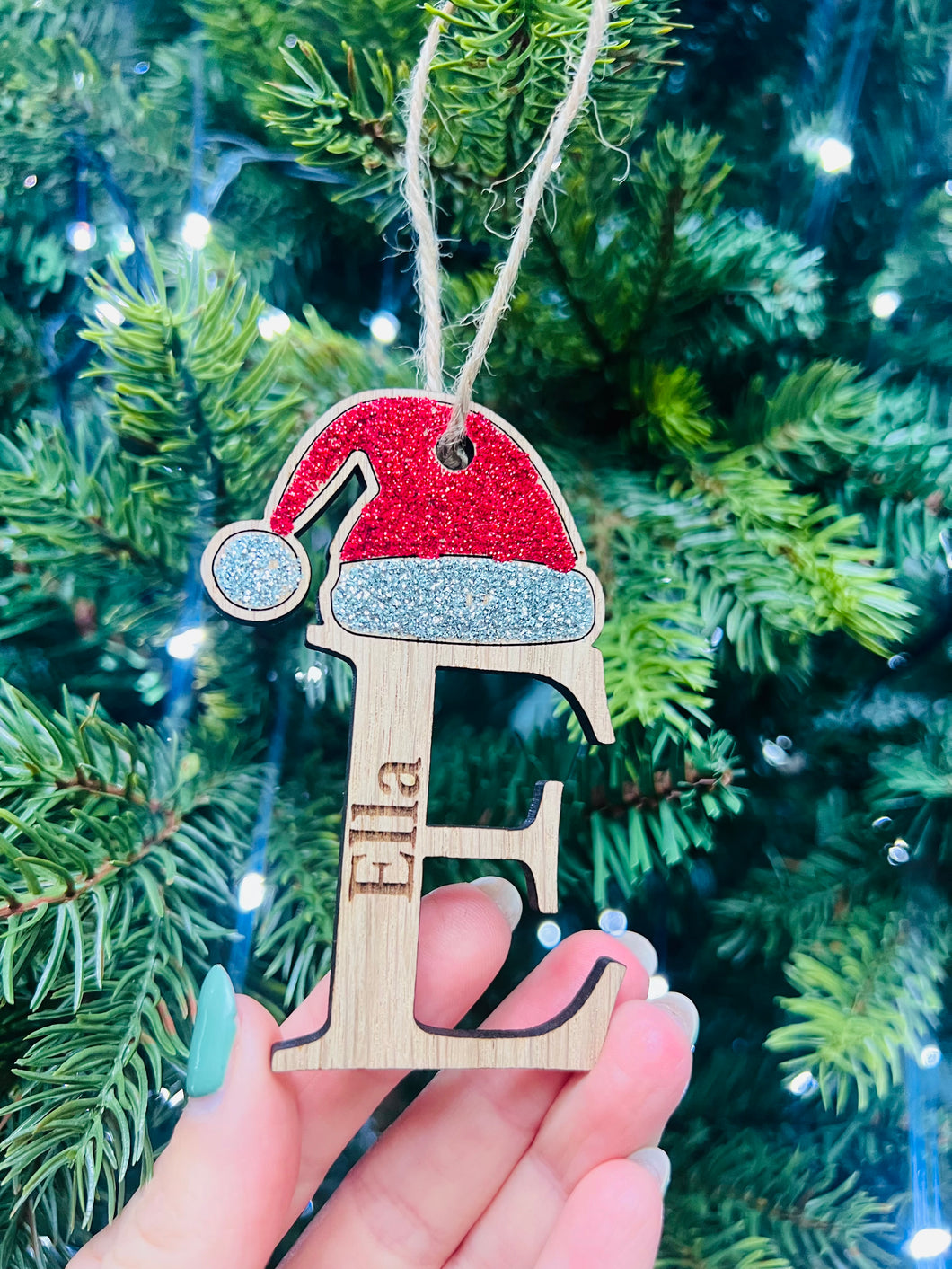 Santa hat ‘Initial’ Christmas Tree Decoration