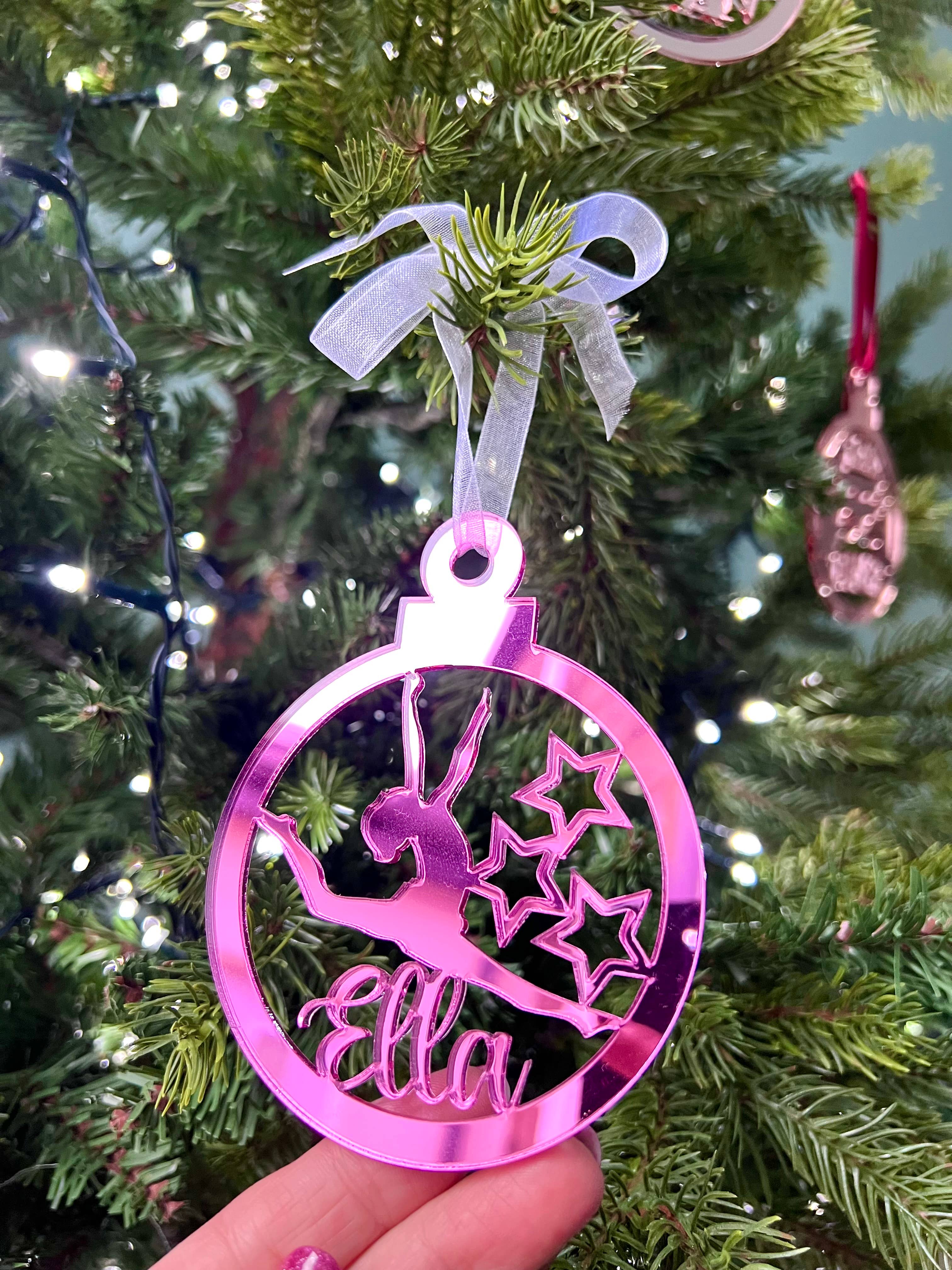 Gymnast - 'Any Name' Christmas Tree Decoration craft product