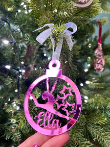 Gymnast - 'Any Name' Christmas Tree Decoration