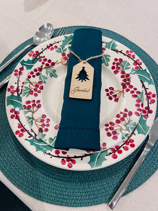 Christmas Tree Name Place Table Settings craft product