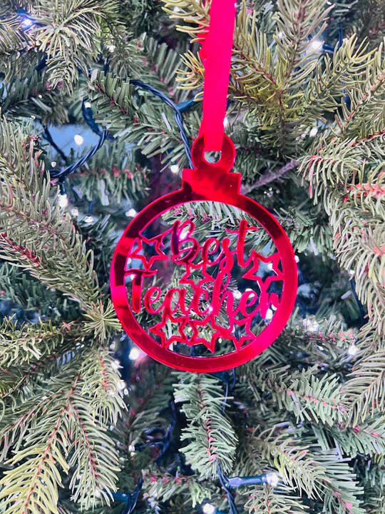 Best Teacher - Christmas Tree Decoration craft product