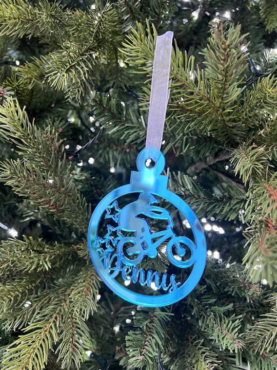 BMX 'Any Name' Christmas Tree Decoration craft product